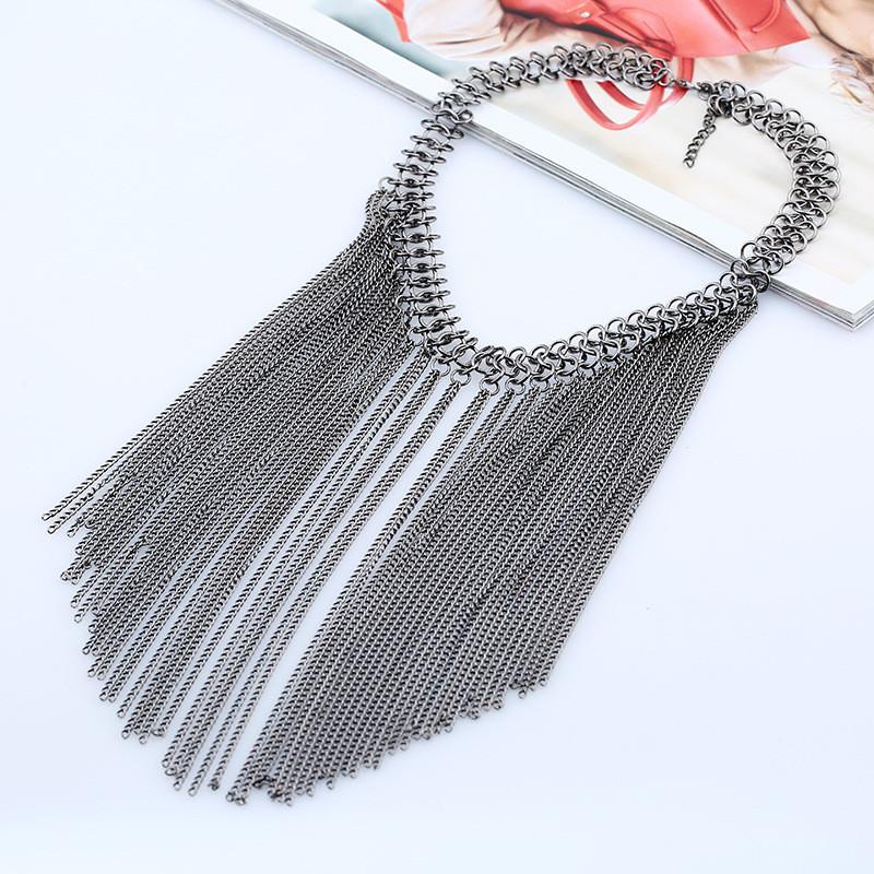 Fashionable Retro Multi Layer Tassel Design Women Necklace For Fashion Lovers