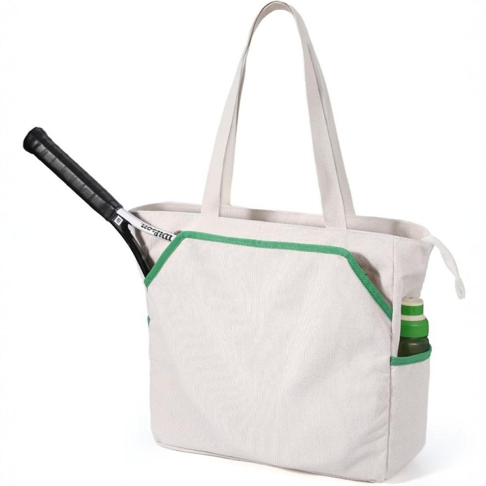 Large Capacity Tennis Racket Shoulder Bag Canvas Badminton Racket Handbag Durable Tennis Tote Bag