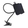 Flexible Tablet Holder - Black - Adjustable Support 13-20 Cm - Flexible Arm - Metal Clamp - Protective Foam