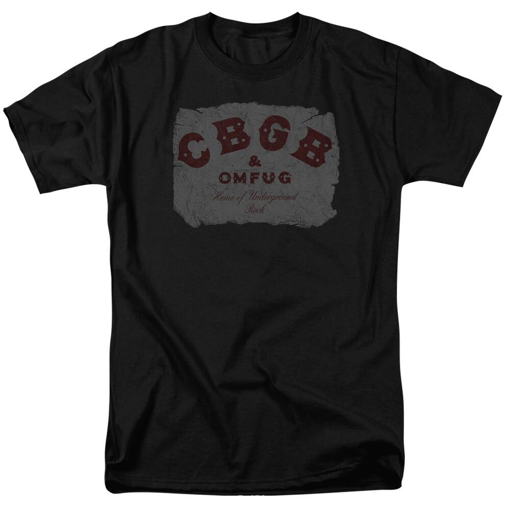 26 CBGB OMFUG Футболка с потертым логотипом Лицензированная Футболка 'Дом Андерграундного Рока' Черная Унисекс Футболка