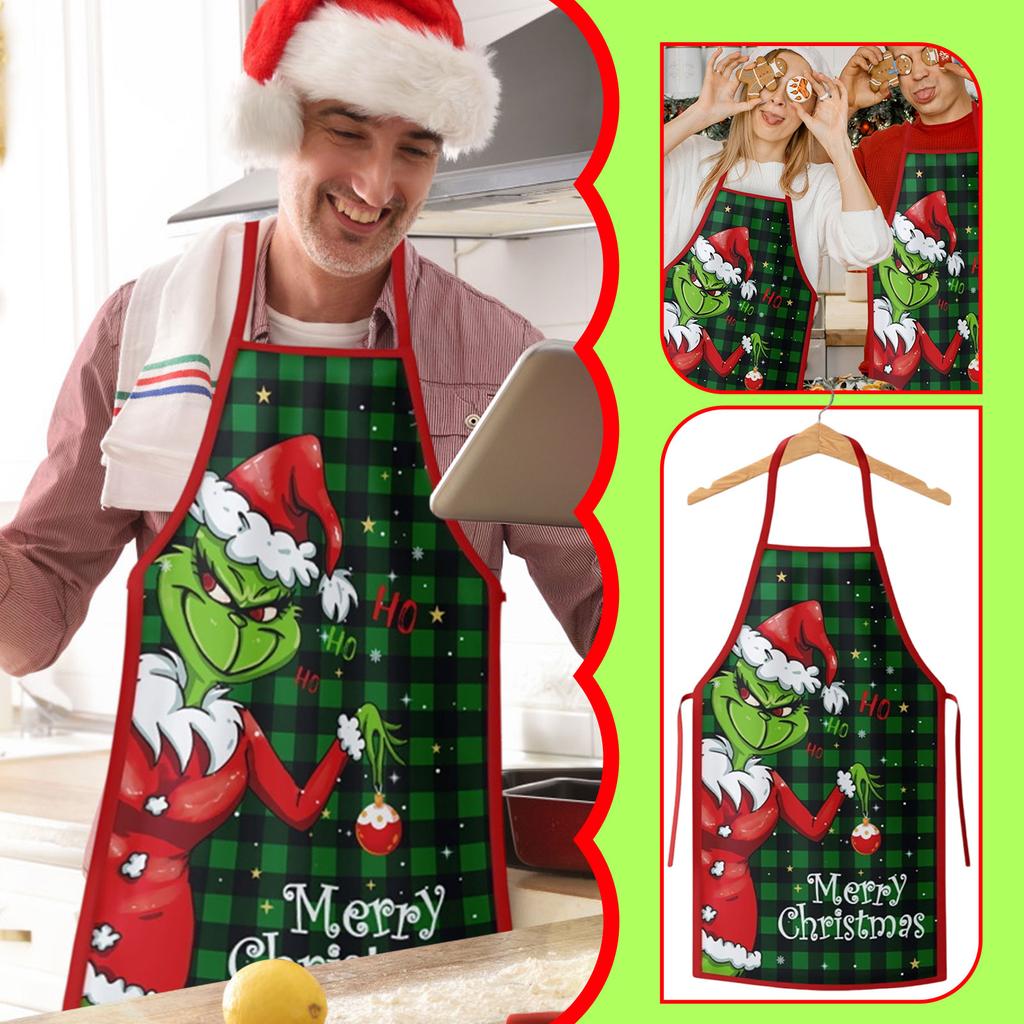 Christmas Aprons For Adults Thickened Apron Holiday Xmas Kitchen Apron Apron For Family Party Holiday