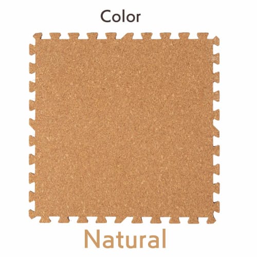 Iris Plaza Joint Mat 45cm 8mm Cork Cork Mat Colored Mat Soundproofing Scratch Resistant Pet Baby Cojtm-4508 Natural 45x45cm Set of 4