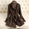 Double-sided Wool Coat Autumn and Winter New Niche Design High-end Temperament Woolen Coat Women