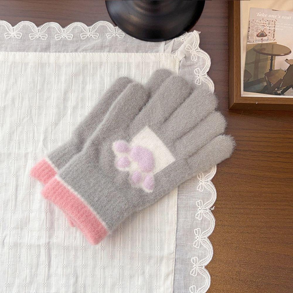 Polyester School Age Kids Warm Gloves Cold Proof Winter Thick Gloves For Writing