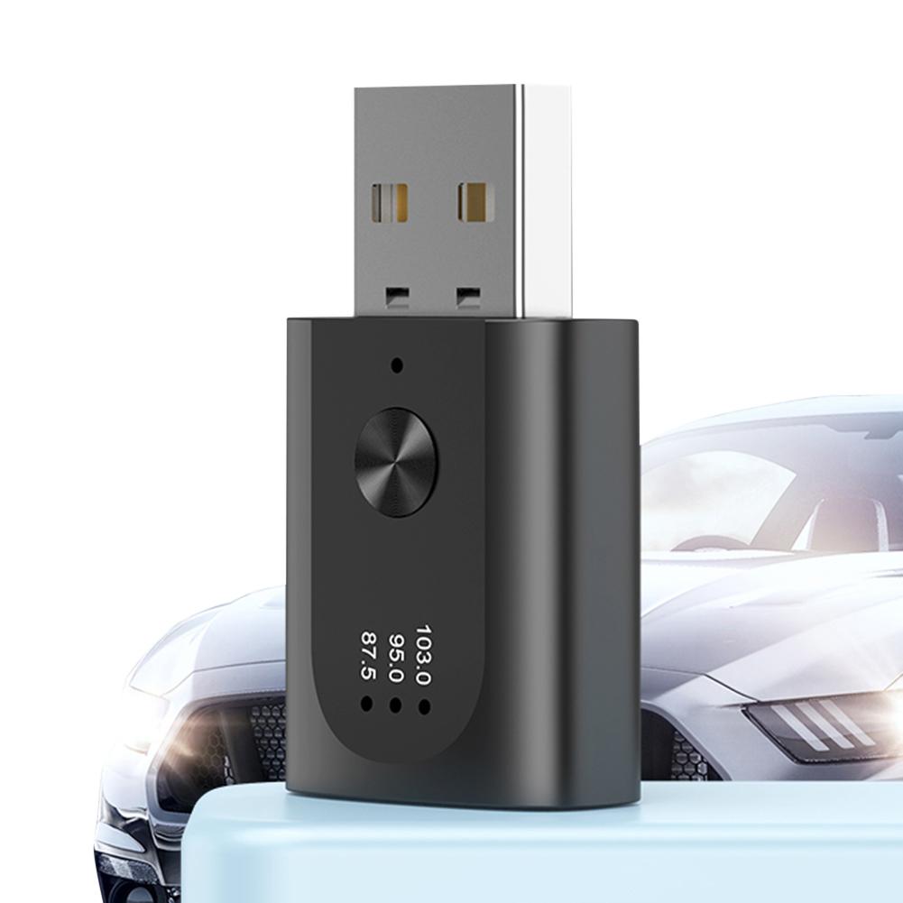Автомобильный беспроводной аудио Bluetooth-совместимый адаптер громкой связи для вызова беспроводного музыкального аудиоприемника со светодиодным дисплеем для автомобильного FM-радио
