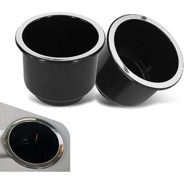 2PCS Car Cup Holder Ert, Recessed Drop In Plastic Cup Drink Can Holder, Large Capacity Cup Holder Replacement Accessories, Universal For RV Boat Car