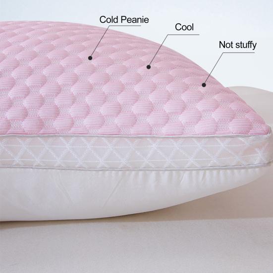 Summer Cool Pillow Washable 3D Texture Pillow with Mesh Border Breathable Cooling Pillow for Deep Sleep Home Bedroom Dormitory