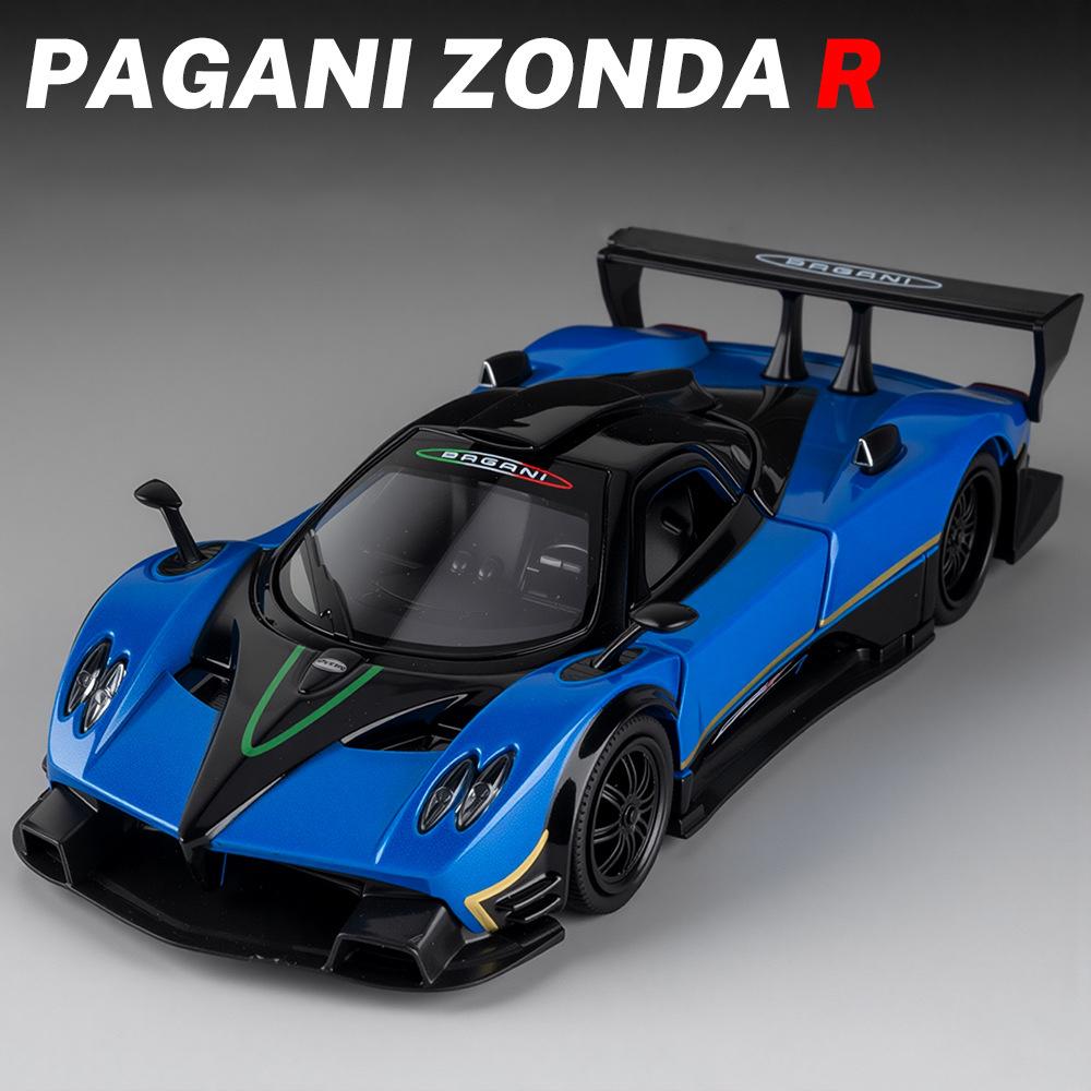 1:32 Pagani Zonda R Суперкар Сплав Модель Автомобиля Звук и Свет Оттянуть Назад Детская Игрушка Коллекционные Предметы Подарок на День Рождения