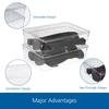 Clear Plastic Boot Box with Lid Stackable Shoe Organizer Multipurpose Storage Container Adults Under Bed Closet Use