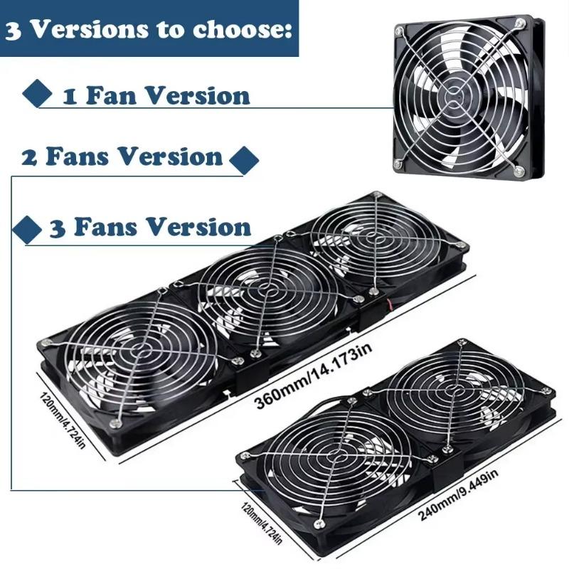 120mm USB Powered PC Router Fans With Speed Controller High Airflow Cooling Fan For Router Modem Receiver, Farm Cooling Fan