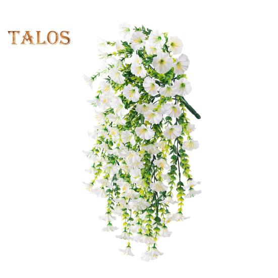 Искусственные подвесные цветы петунии, устойчивые к ультрафиолетовому излучению, искусственные растения для улицы, искусственная полосатая петуния, весенне-летний декор для дома, каминной двери, крыльца, патио