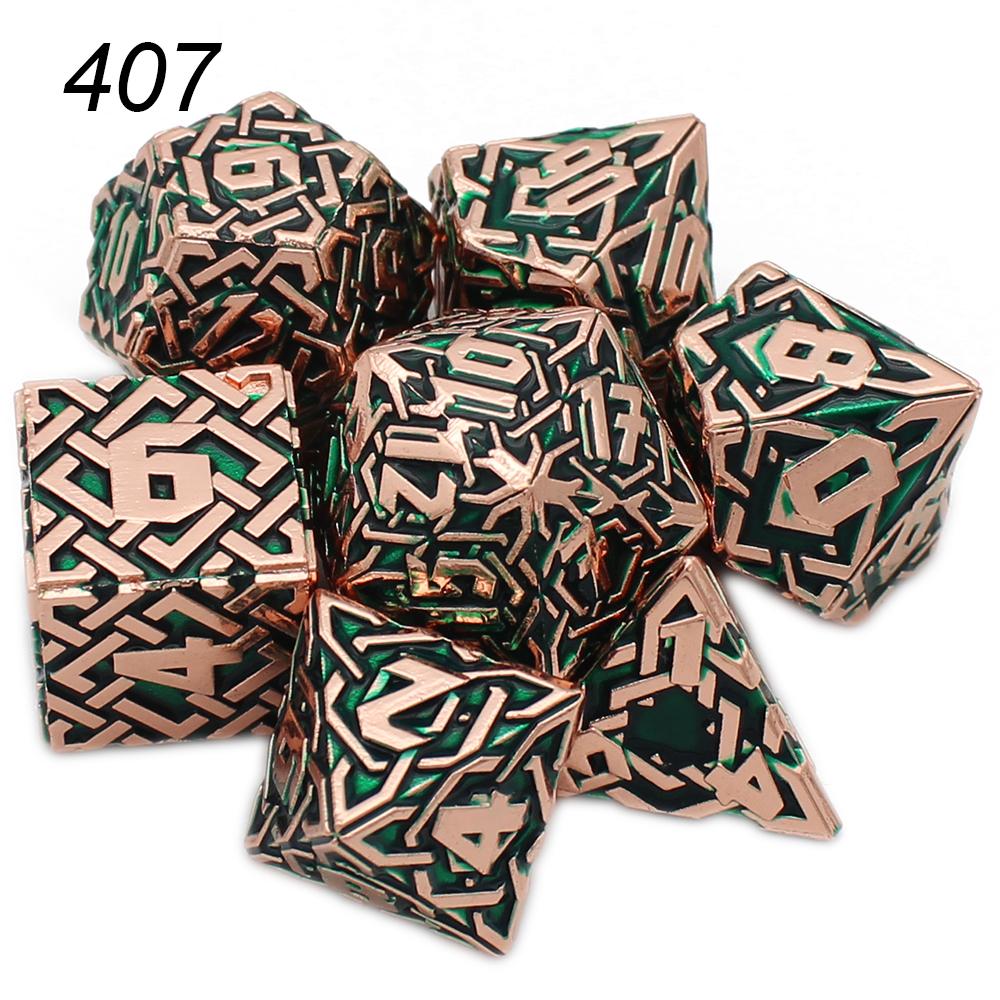 Solid Polyhedral Dice for Role Playing Game, Metal Dice, D & D, DND, Rpg, Rol, Pathfinder Board Game, New Style, 7Pcs, 2023