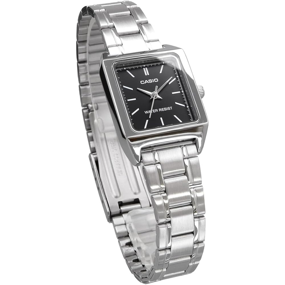 Casio Standard Quartz Women's Wristwatch LTP-V007D-1E Black Silver Metal Band Imported Model