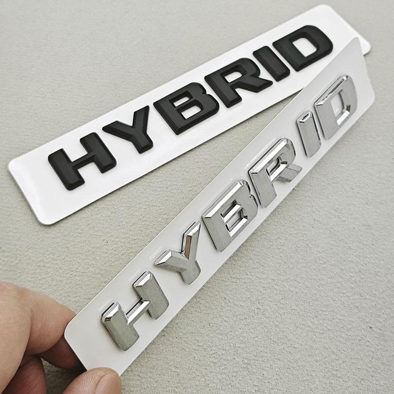 3D ABS Car Letters Logo HYBRID Sticker Side Fender Badge Rear Trunk Emblem For Mercedes Benz S Class C300 E300 GLE350 GLC300