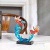 Light Luxury Home Accessories Living Room Entrance Office Crafts Fish Leasing Dragon Door Wine Cabinet Soft Decoration Ornaments