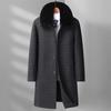 Winter Woolen Coat Men's Medium and Long Plush Thickened Take-off Woolen Coat Trench Coat Men's Coat