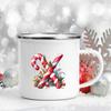 26 Letter Printed Enamel Mug Coffee Juice Milk Mugs Christmas Handle Wine Cup Xmas Best Gifts For Her