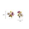 Модные асимметричные серьги-гвоздики с эмалью и глазурью для женщин, популярные элегантные серьги с белой хризантемой, ювелирные изделия