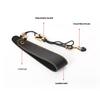 Comfortable Adjustable Saxophone Shoulder Strap Leather Support PU Texture for Clarinet Electric Wind Instruments