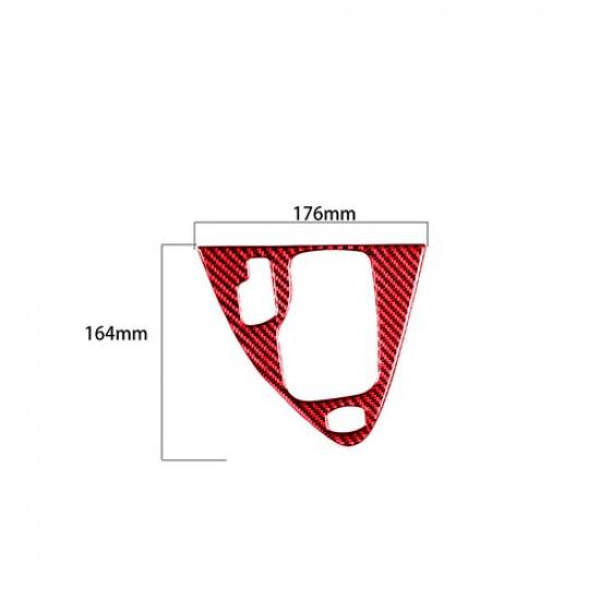 For BMW 6Series E63 E64 2004-2007 Red Carbon Fiber Auto Gear Shift Cover Trim
