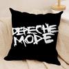DDepecheMode LOGO Cushion Cover Silky Short Plush Invisible Zipper Dustproof Sofa Pillow Case for Home Decor
