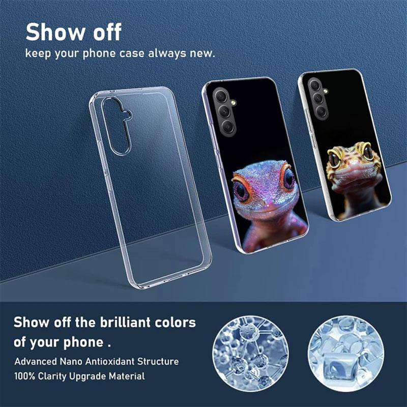 Lizards and Geckos Have Big Eyes Phone Case for Samsung Galaxy A54 A14 A24 A34 A17 A37 A57 A55 A35 A25 A15 A16 A26 A36 A56 A13 A