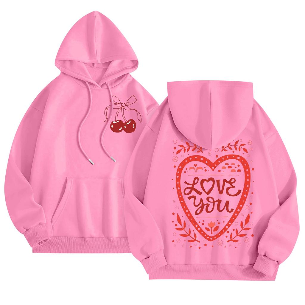 Женская толстовка с капюшоном и круглым вырезом, длинными рукавами и цветочным принтом