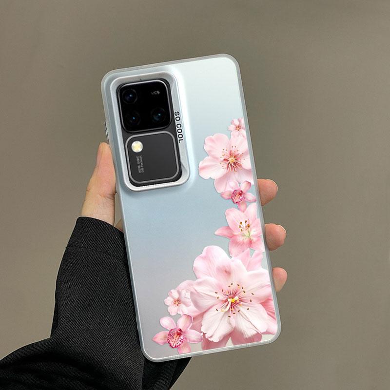 Для Samsung Galaxy S21 S23 S24 FE S25 S24 S23 S22 Ultra Plus Лазерный Чехол для Телефона Реалистичный Принт Лилии Ударопрочные Задние Крышки