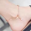 Women Girls Bow Metal Adjustable Anklet Bohemia Gold Body Jewelry