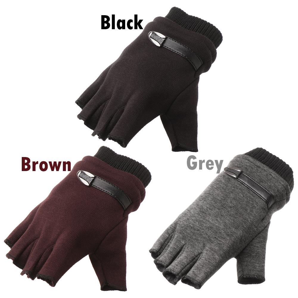 Soft Keep Warming Cycling Mittens Half Finger Winter Gloves Warm Gloves