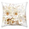 Oil Painting Printed Pillowcase Home Sofa Cushion Pillowcase Car Waist Cushion Cushion Golden Flower Pillowcase
