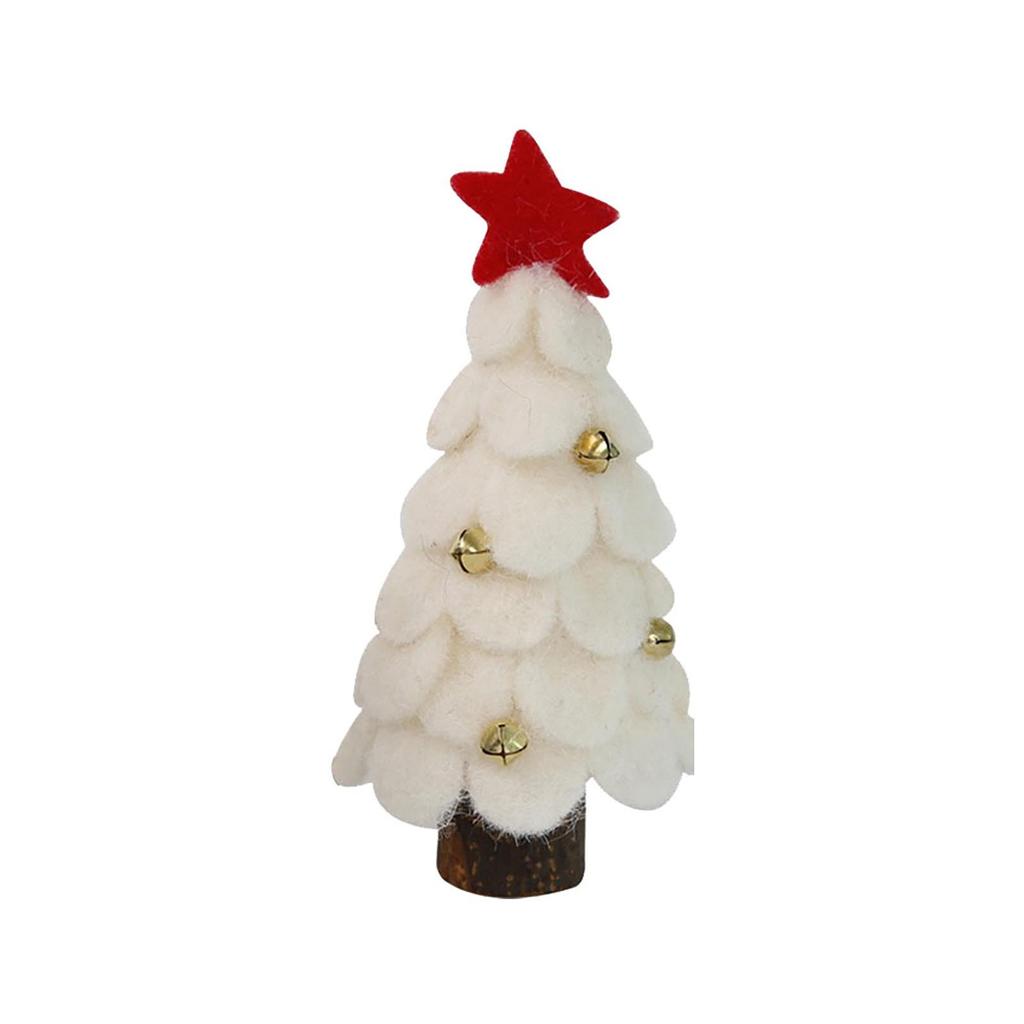 Table Decoration Christmas Tree Shape Wool Wooden Tree Ornaments Xmas Children's Gift