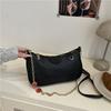 Retro Casual Underarm Bag Women's Summer New Fashion Chain Lychee Pattern Small Square Bag Shoulder Bag