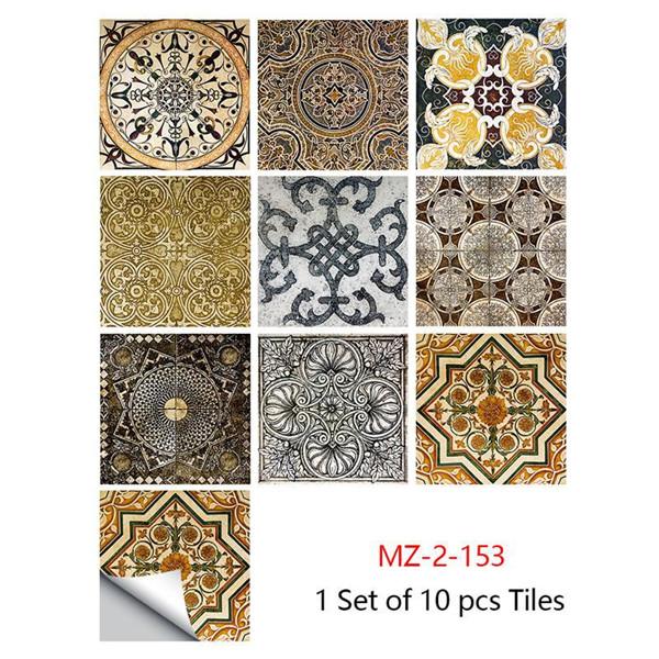 10x10/15x15/20x20/30x30cm PVC Flower Tile Tiles Decals Waterproof Wall Sticker Bathroom Sticker Kitchen Decoration