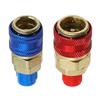R134A Quick Connect Coupler Adapter Set Quick Connector Adapter Refrigerant Quick Coupling Adapters for Air Conditioning