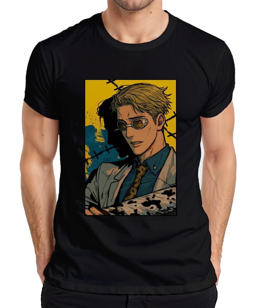 Manga Detektiv Fliegerbrille Anzug Krawatte Noir Anime Ästhetik Herren T-Shirt