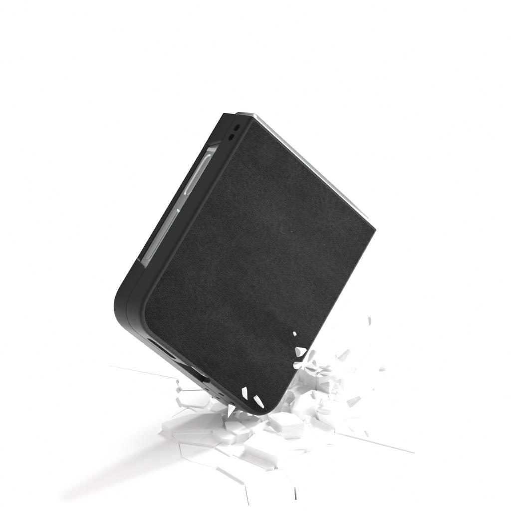 For Samsung Galaxy Z Flip7 FE 5G/Z Flip6 5G Case Cowhide Texture Hard PC+PU Leather Phone Shell