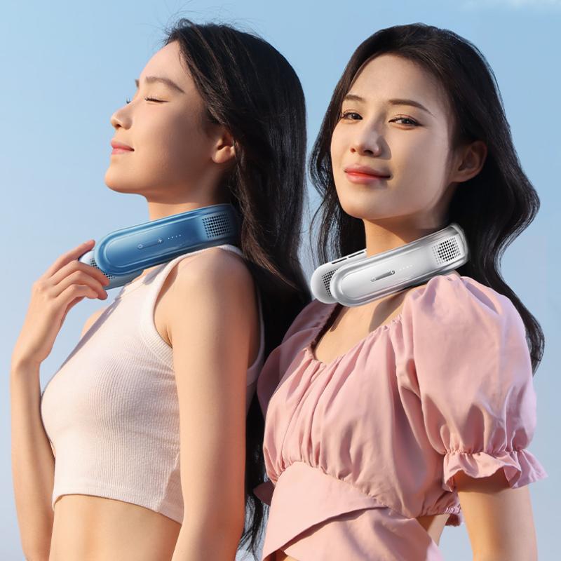 Новый портативный шейный вентилятор, перезаряжаемый мини-охладитель для шеи, 3 скорости, охлаждающий ветер, 10000 мАч, электрический вентилятор для дома, кемпинга, отдыха на природе