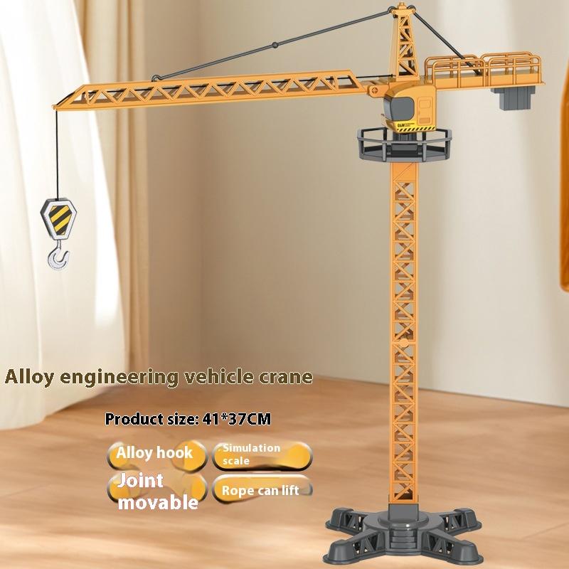 Сплав Моделирование Инженерный кран Башенный кран Модель автомобиля Подарочные украшения для торта Детские игрушки