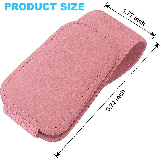 Sunglasses Holders for Car Visor,Car Magnetic Glasses Holder Leather Sunglasses Clip and Ticket Card Clip Suitable for Car Interior Visor and