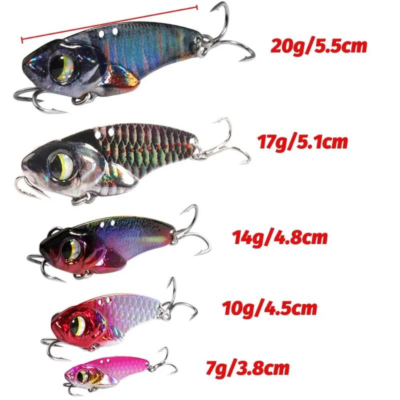 VIB Metal Jig Lure 7g 10g 14g 17g 20g Spinner Spoon Спиннинговая рыболовная снасть Popper Fishhook Swimbait Pesca Spinnerbait Bait
