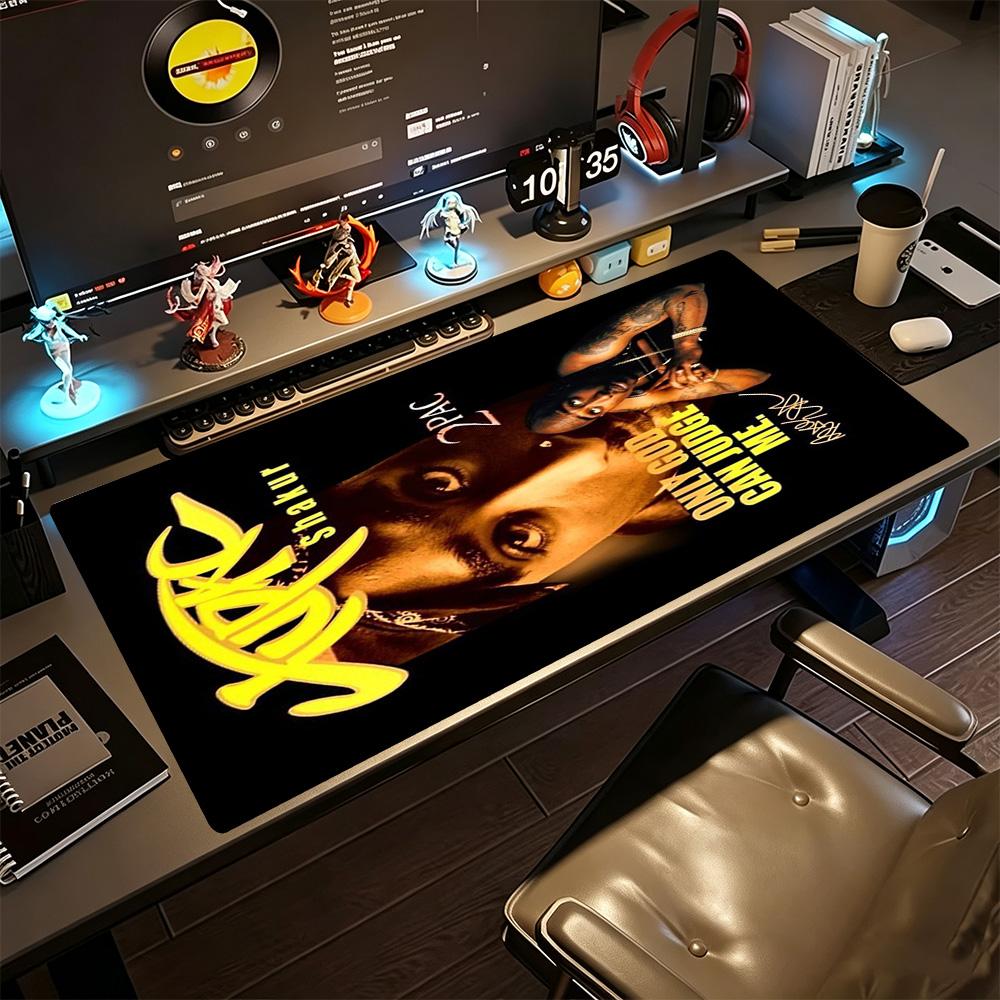 2pac Large Mouse Pad Gamer Mousepad Computer Desk Keyboard Mat Non-Slip Rubber Base Gaming Accessories Ideal Gift for Gamers