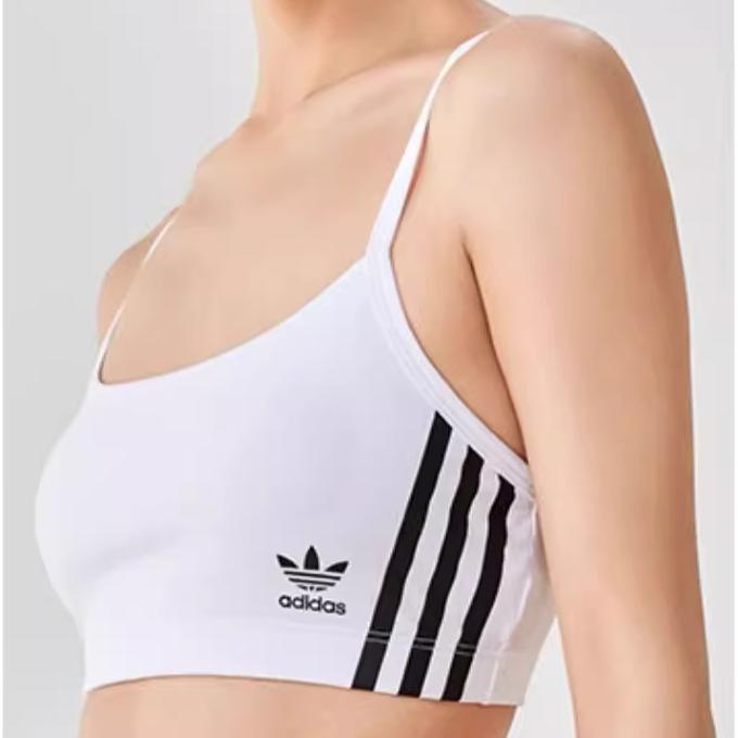 adidas Оригинальный легкий беспроводной бюстгальтер-майка, мягкий, приятный к коже, пуловер, легко снимается, женское нижнее белье, белый 4A4H00-100