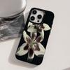 Ретро Чехол для телефона с узором Лилии Для iPhone 17 Air 16 15 14 13 12 11 Pro Max 16E X XR XS Max 7 8 Plus Ударопрочный Мягкий Чехол