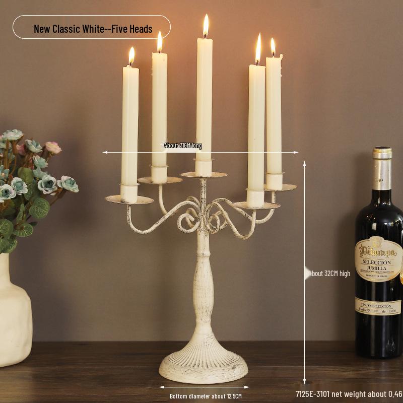 Винтажный французский подсвечник-украшение – Романтический европейский держатель для свечей для декора стола и фотосессий