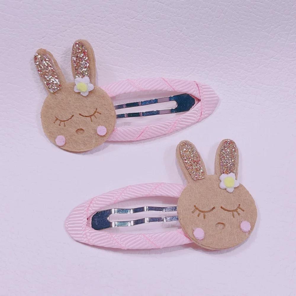 Детские блестящие аксессуары для волос с животными: Заколки-невидимки «Кролик», «Бабочка», «Гитара», «Щенок»