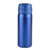 Pearl Metal Water Bottle Bottle Mug Bottle One Touch 350ml Cold Insulation Slim Type Matte Blue My Cafe Mug HB-4780