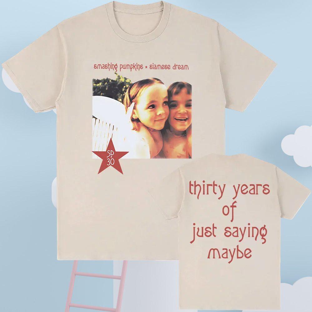 Футболки к 30-летию Siamese Dream Футболка рок-группы The Smashing Pumpkins Летние мягкие футболки Графическая одежда