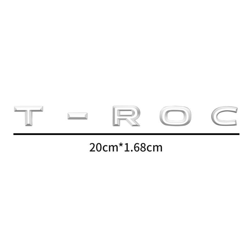 Авто-Стайлинг 3D ABS Пластик TROC T-ROC Логотип Боковое Крыло Автомобиля Задний Багажник Шильдик Значок Наклейка Декорация Авто Аксессуары
