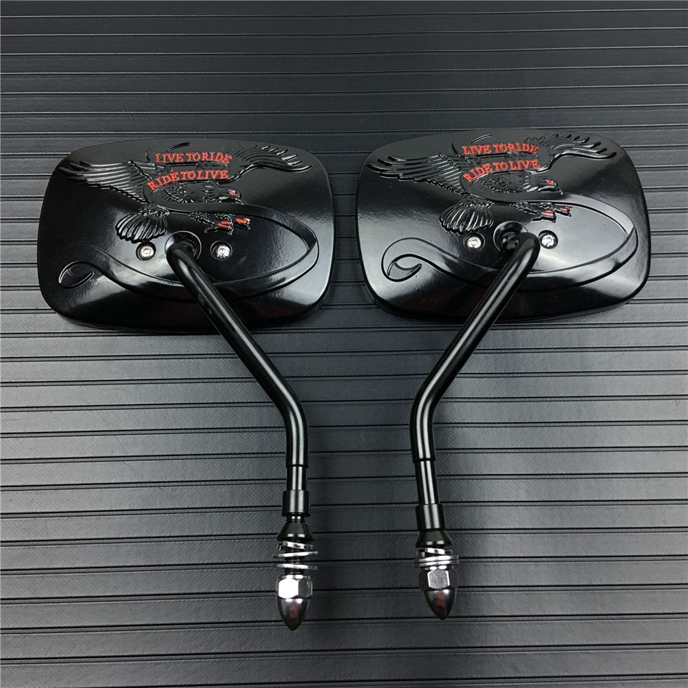 Мотоциклетные запчасти Зеркала заднего вида Для Harley street sports chopper cruiser Eagle Spirit Live to Ride